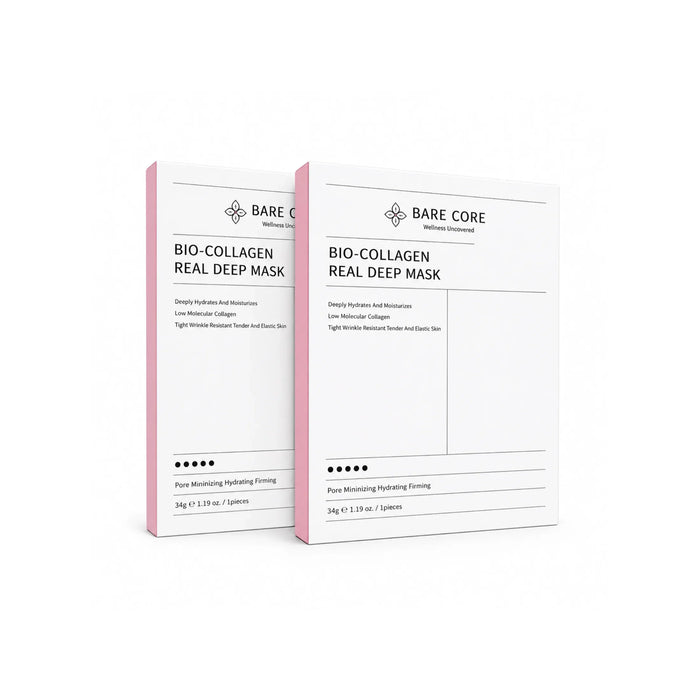 Bio-collagen real deep mask skincare product boxes for hydrating and firming facial treatment