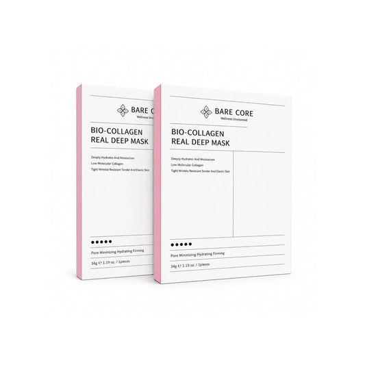 Bio-collagen real deep mask skincare product boxes for hydrating and firming facial treatment