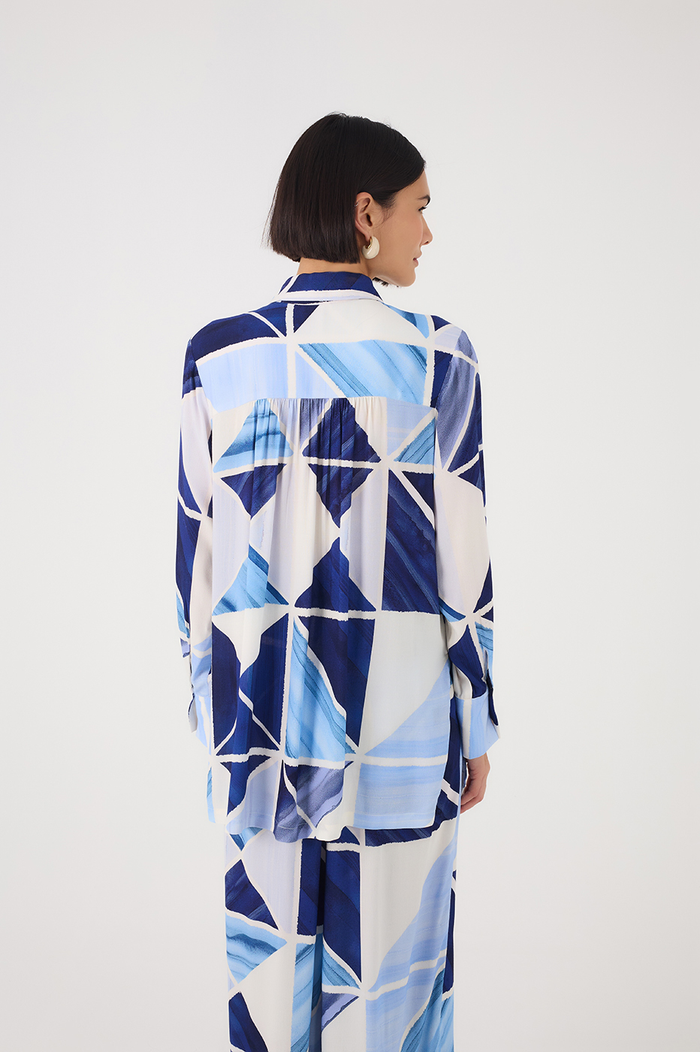 Blue Collared Buttoned Long Sleeve Shirt_6