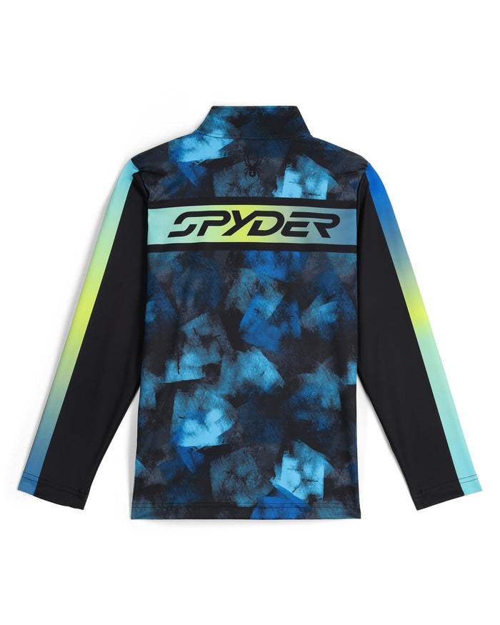 Long-sleeve shirt with Spyder logo on a white background