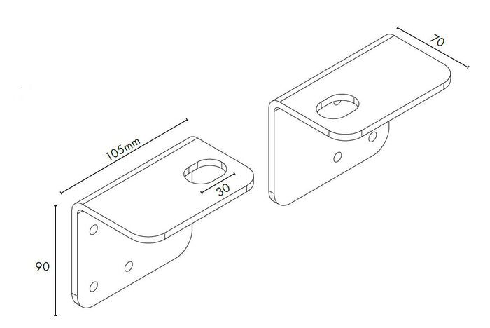 Brackets for roller guide 2 PACK - Image 2