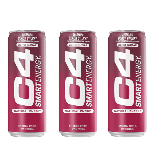 C4 Pre Workout Energy Drink Black Cherry Flavor 3 Pack Set - Beauty Tribe