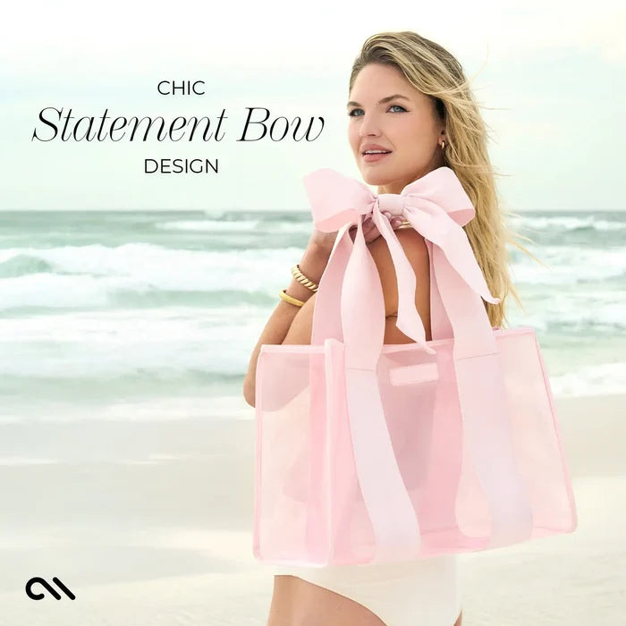 Case-Mate Special Edition Bow Beach Tote with Phone Pouch - Blush