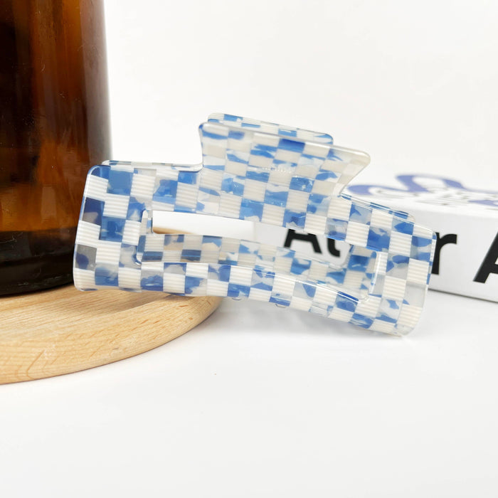 Checkerboard Claw Clip,Rectangular Hair Clips
