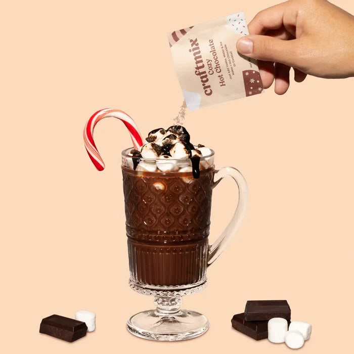 Craftmix Cozy Hot Chocolate Cocktail/Mocktail Mix - 12 Pack Multipack