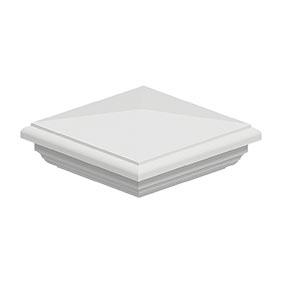 English style cap for semi privacy Hamptons fence post - Image 1