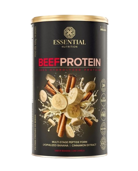 ESSENTIAL | Beef Protein Sabor Banana Com Canela (420 gramas)