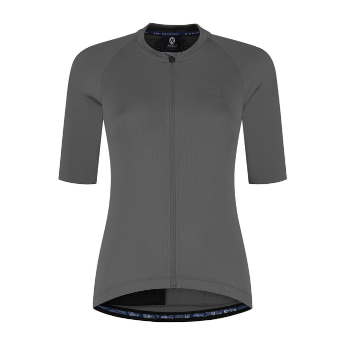 Rogelli Essential II fietsshirt dames plum kitten korte mouw voorkant.
