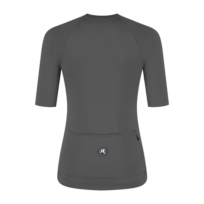 Rogelli Essential II fietsshirt dames plum kitten korte mouw achterkant.