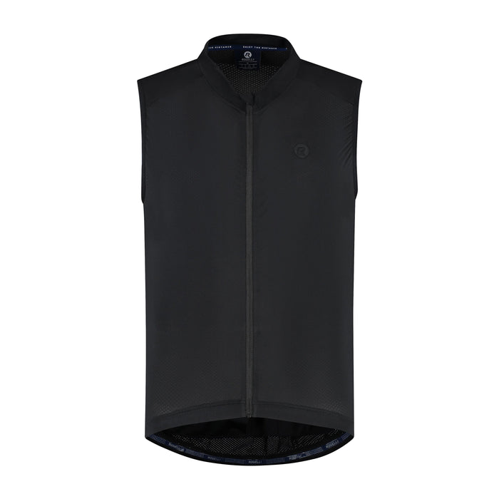 Rogelli Essential II mouwloos fietsshirt heren zwart korte mouw voorkant.