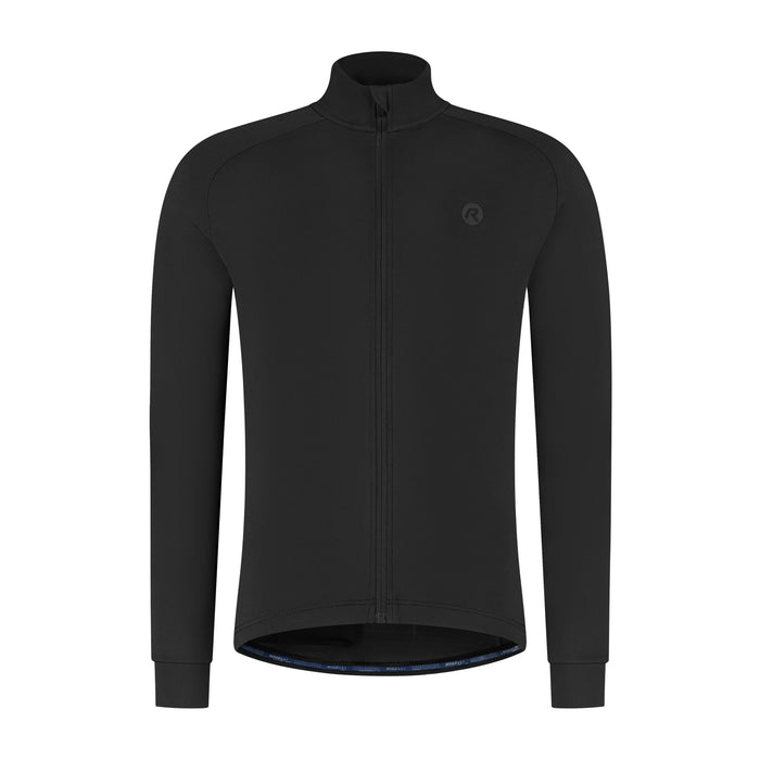 Rogelli Essential II fietsshirt heren zwart lange mouw voorkant.