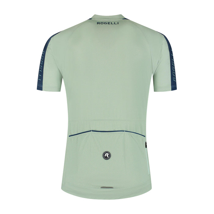 Rogelli Explore fietsshirt heren aqua grijs korte mouw achterkant.