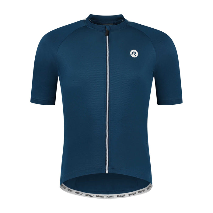 Rogelli Explore fietsshirt heren blauw korte mouw voorkant.