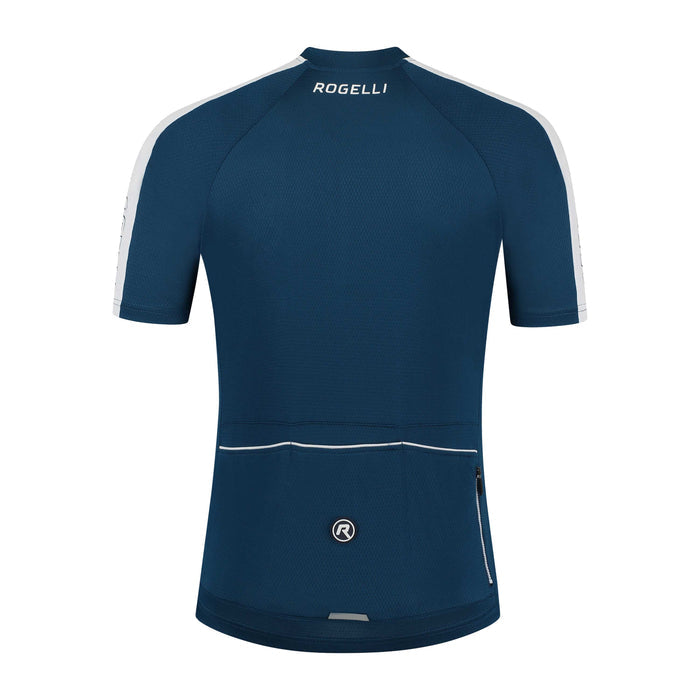 Rogelli Explore fietsshirt heren blauw korte mouw achterkant.