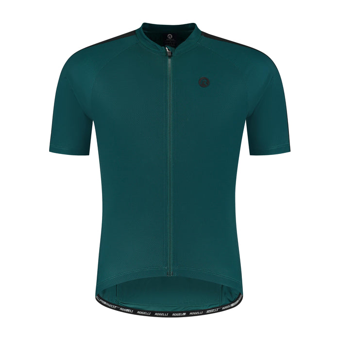 Rogelli Explore fietsshirt heren deep teal korte mouw voorkant.