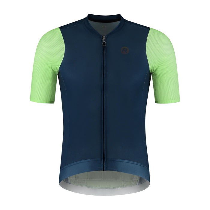 Rogelli Fast fietsshirt heren blauw korte mouw voorkant.