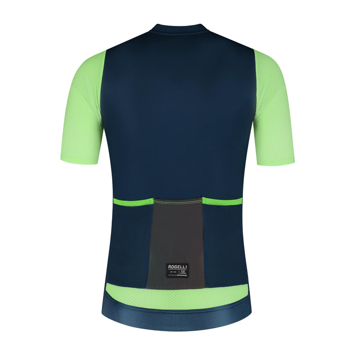Rogelli Fast fietsshirt heren blauw korte mouw achterkant.
