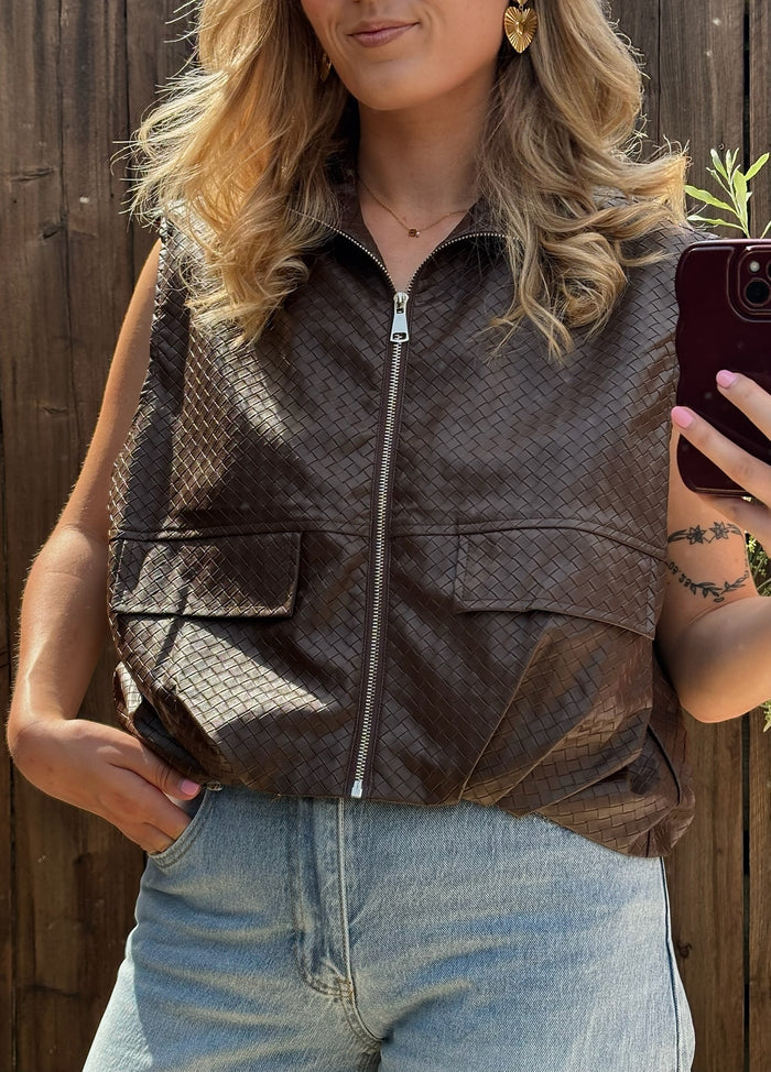Felicity Oversized Dames Gilet Bruin