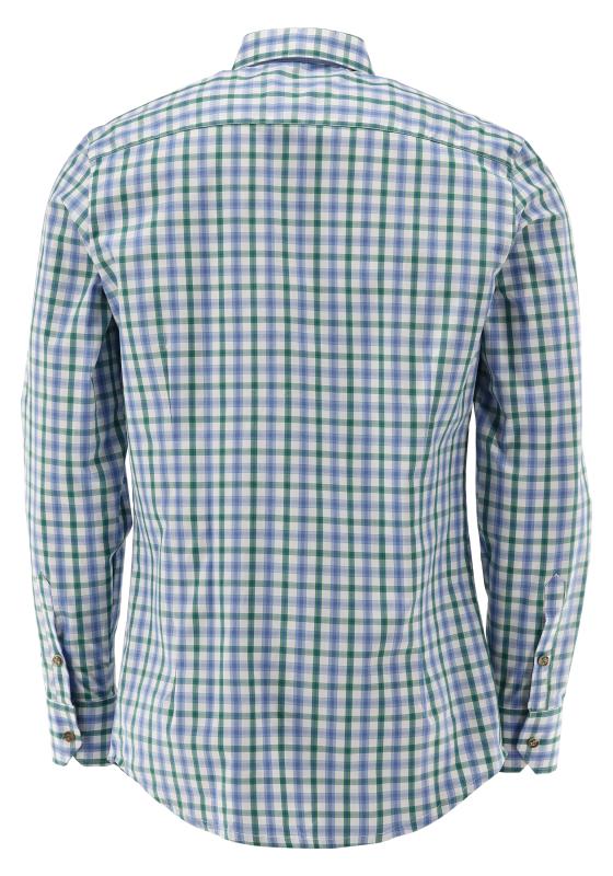 Gipfelstürmer Men Long Sleeve Slim Fit Shirt "Oswald" blue/green