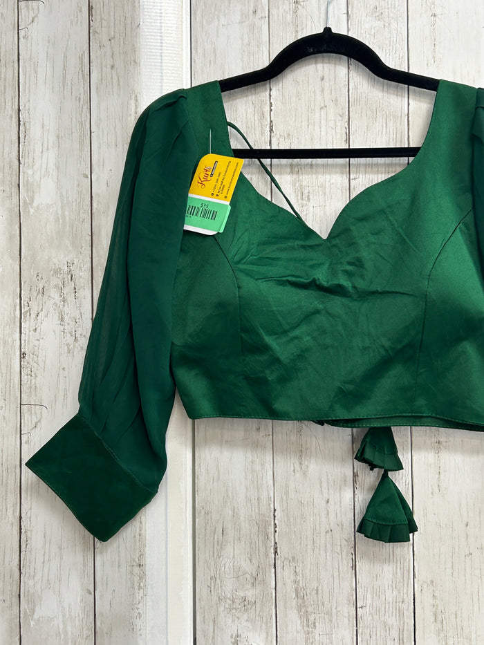 Green long sleeve blouse
