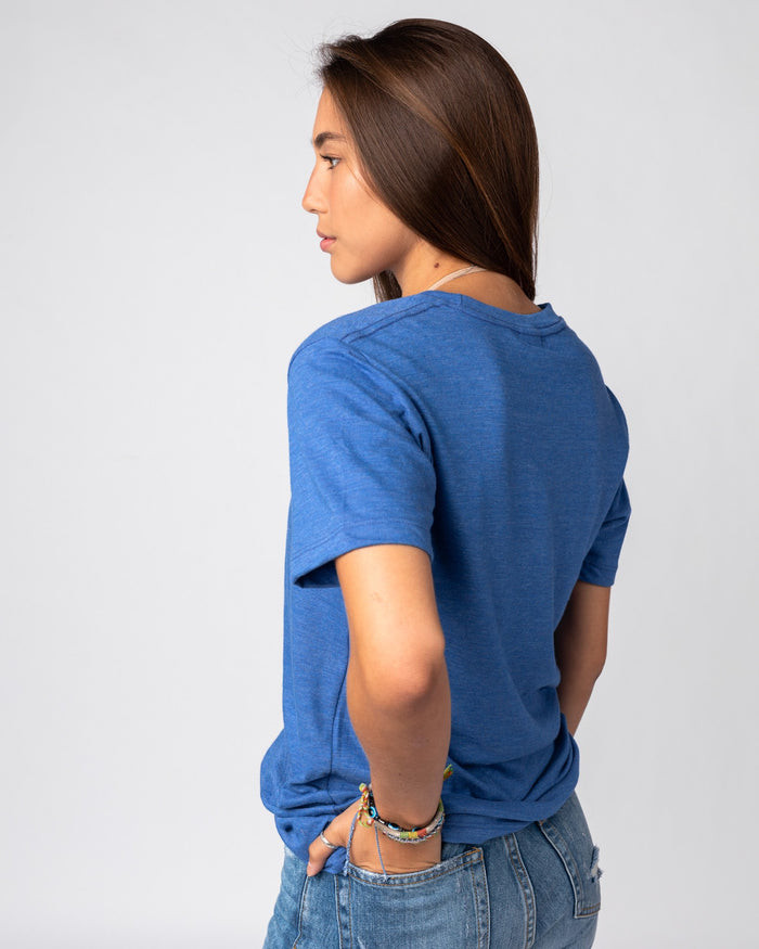 Royal Blue Unisex Essentials Collection Vintage T-Shirt Side