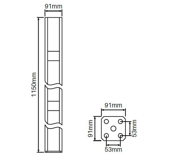 HEAVY DUTY Concealed base plate for semi privacy posts. - Image 2