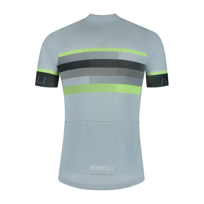 Rogelli Hero II fietsshirt heren grijs korte mouw achterkant.