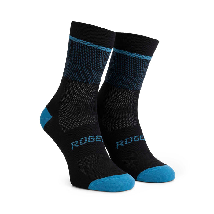 Rogelli Hero II fietssokken winter heren zwart en blauw.