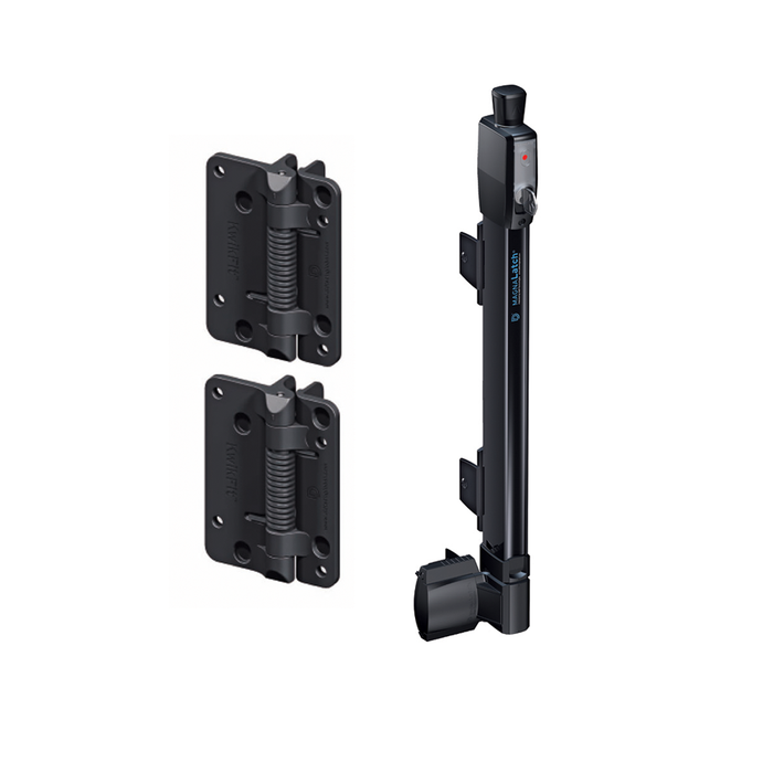 HOMESAFE FLAT TOP POOL FENCING - MagnaLatch (Series3) / KwikFit Spring Hinge Kit - Image 1