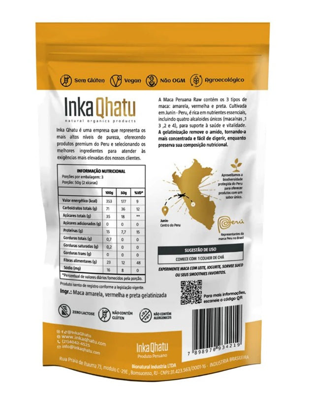 INKA QHATU | Raw Maca Gelatinizada (150 Gramas)
