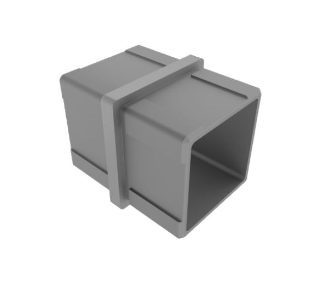 Inline rail joiner for 50mm square tube - Stainless Steel 316 - Image 2