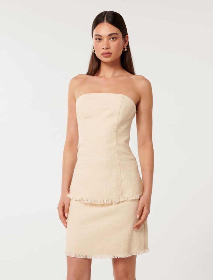 Juniper Strapless Fringed Top Forever New