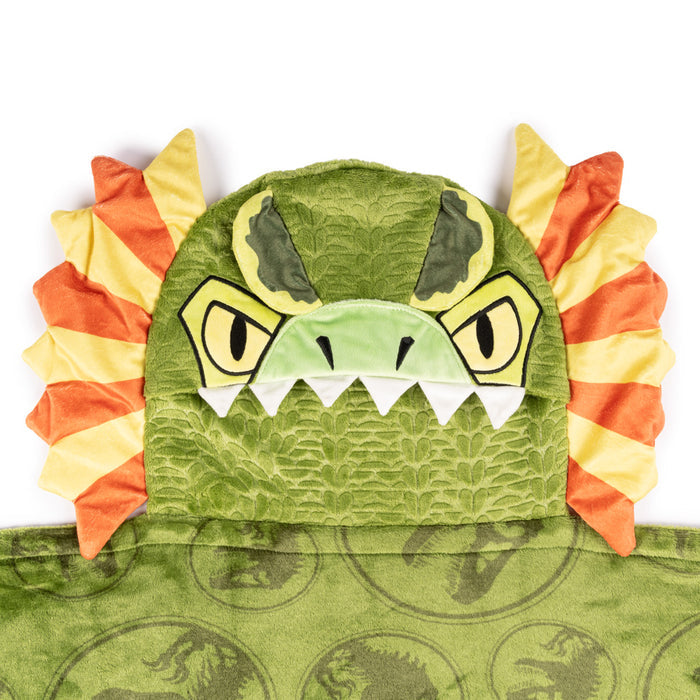 Jurassic Park Dilophosaurus Cosplay Hooded Blanket