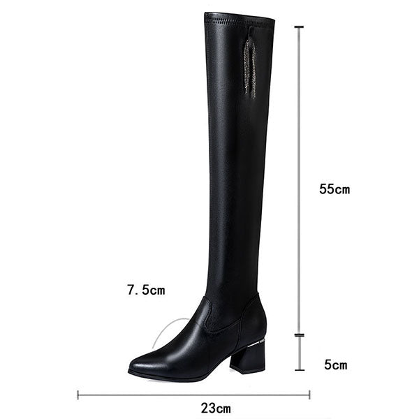 Kaelivra - Bottines Chaudes en Cuir pour Femme