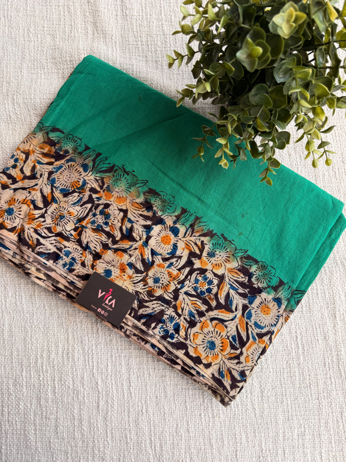 Kalamkari printed cotton saree