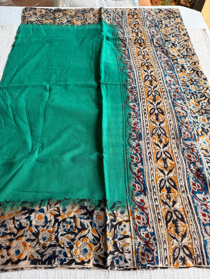 Kalamkari printed cotton saree