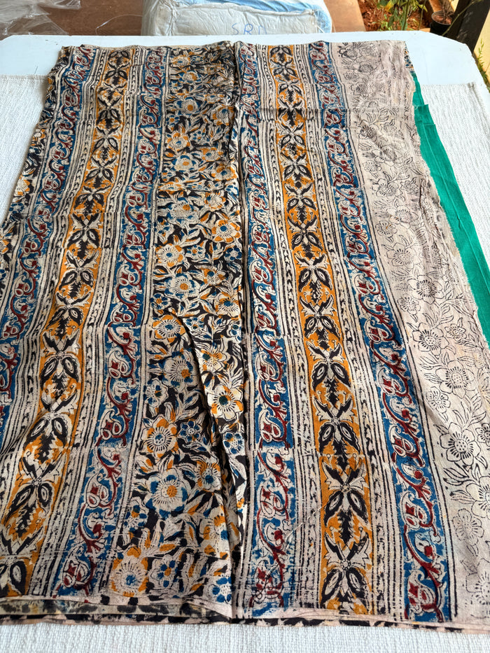 Kalamkari printed cotton saree