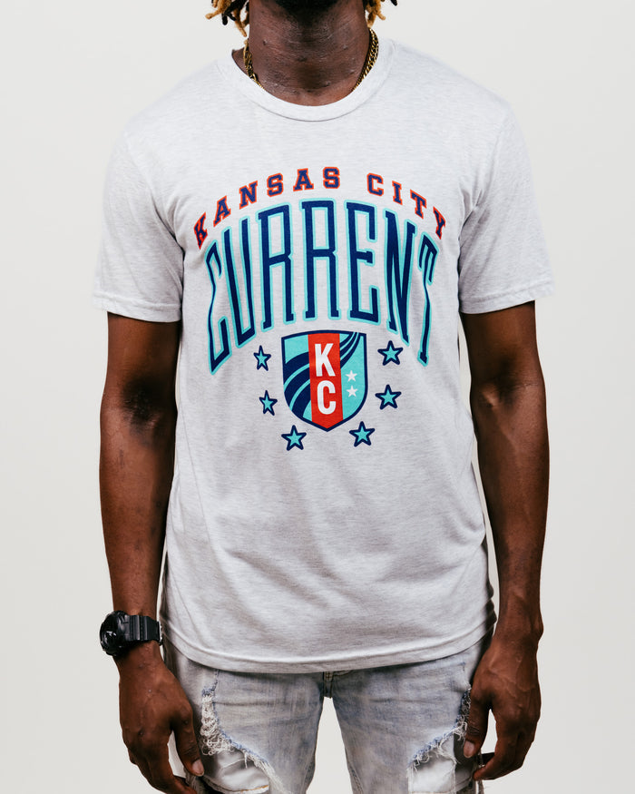 Ash Grey Kansas City Current Founders Unisex Vintage T-Shirt Front