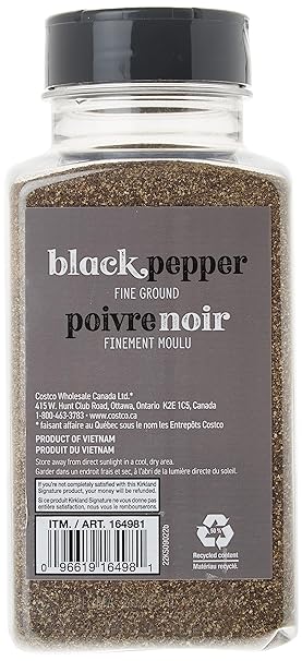 Kirkland Fine Ground Black Pepper, 348 Gram - Shoppers-kart.com