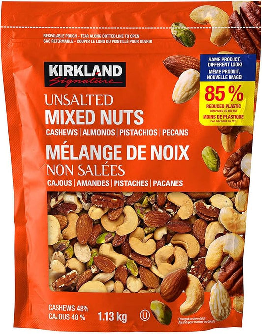 Kirkland Signature Unsalted Mixed Nuts 1.13Kg (Cashews, Almonds, Pistachios, Pecans) - Shoppers-kart.com