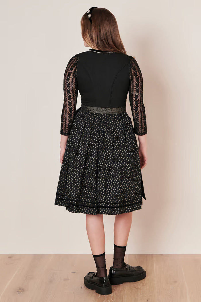 Kruger Adalyn Midi Dirndl, Black — 60cm 2pc Set