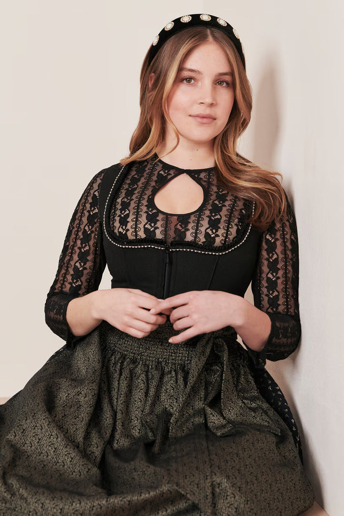 Kruger Adalyn Mini Dirndl, Black — 50cm 2pc Set
