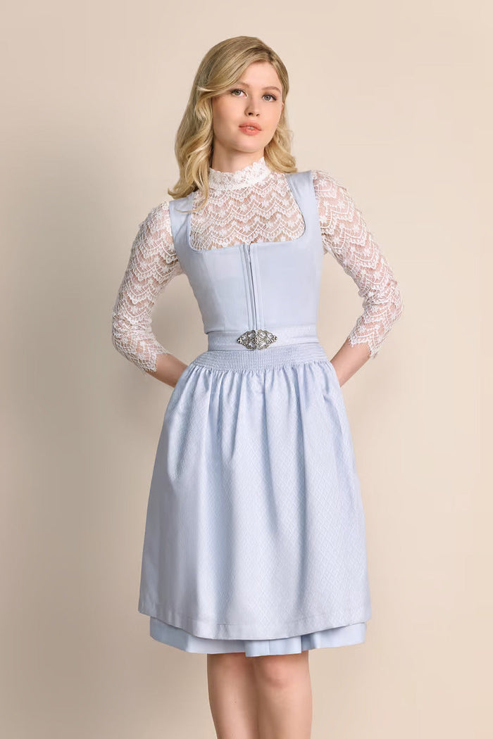 Kruger Alisha Midi Dirndl, Light Blue — 60cm 2pc Set