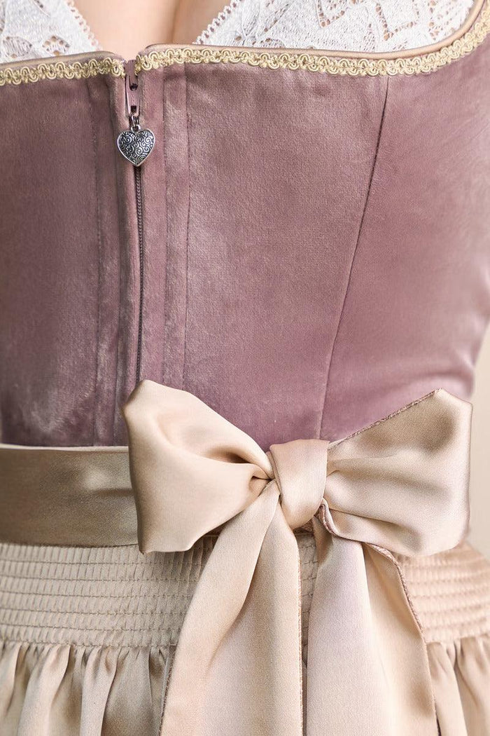 Kruger Dena Midi Dirndl, Pink — 60cm 2pc Set