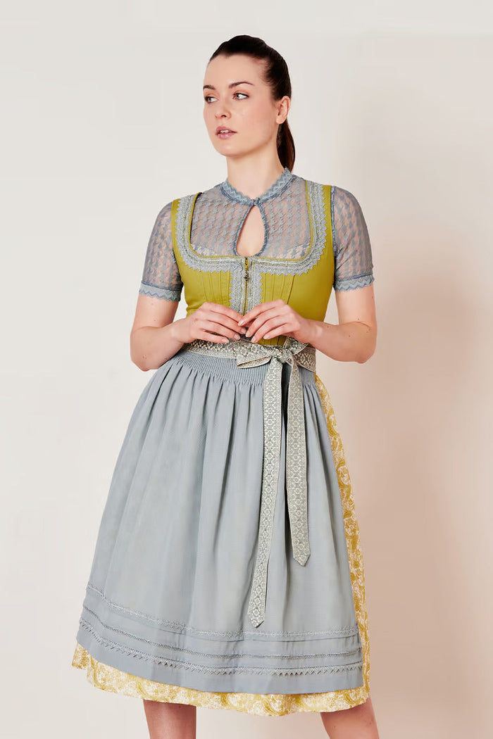 Kruger Eltje Long Dirndl, Yellow — 70cm 2pc Set