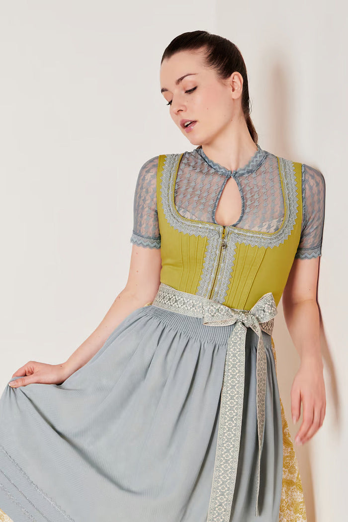 Kruger Eltje Long Dirndl, Yellow — 70cm 2pc Set