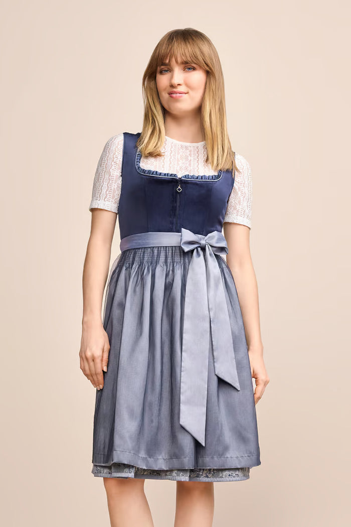 Kruger Joelina Midi Dirndl, Blue — 60cm 2pc Set