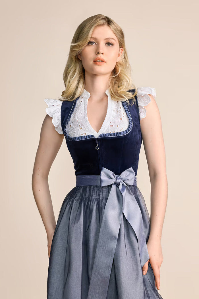 Kruger Joelina Midi Dirndl, Blue — 60cm 2pc Set