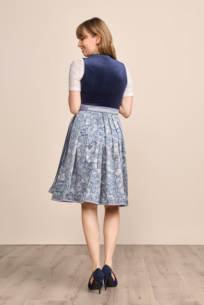 Kruger Joelina Midi Dirndl, Blue — 60cm 2pc Set