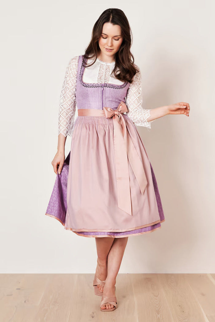 Kruger Long Dirndl 2pcs. 70cm "Amaya" purple (38,50)